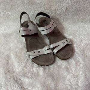 Mephisto Minoa Silver Monaco Casual Straps Sandals Women Size 37 US 7